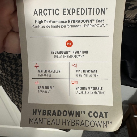 NEW Arctic Expedition houndstooth parka winter coat, size 1X, Hydradown, warm - Picture 5 of 16